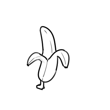 美味的香蕉简笔画手绘步骤图
