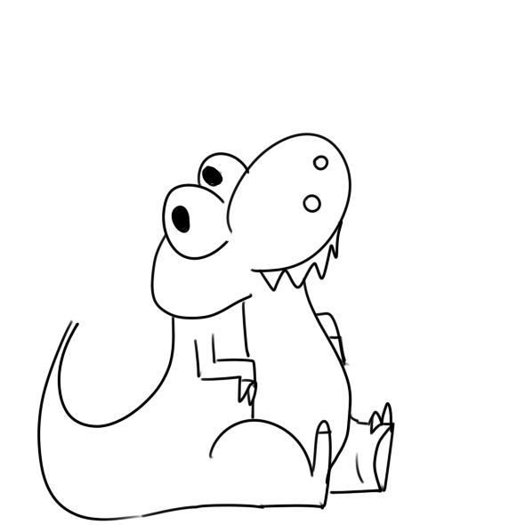 可爱的小恐龙简笔画原创教程步骤